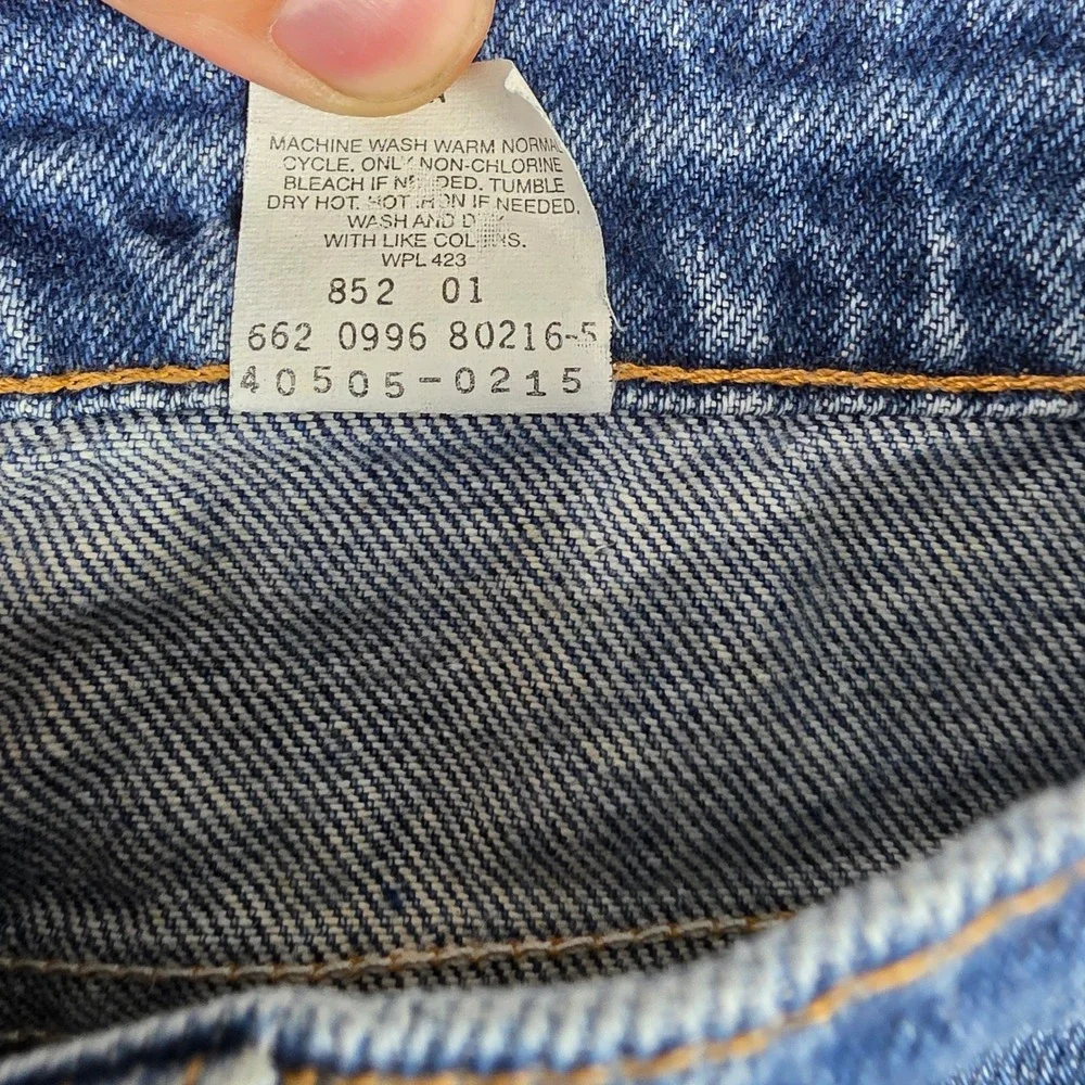 Vintage Levis 505 Orange Tab Jeans Mens 36x34 Blue Straight Leg Denim - Picture 2 of 10